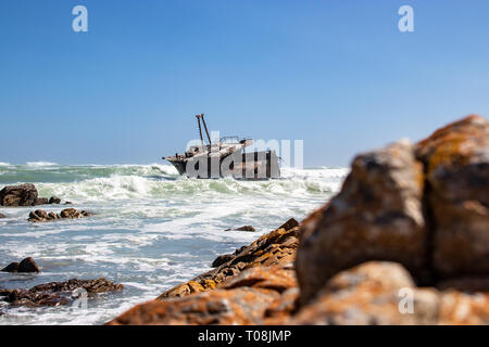 Cape Alguhas Ship Wreck Stock Photo