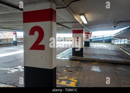 Second floor of the Victoria Street Pay and Display car park in Windsor, UK Stock Photo