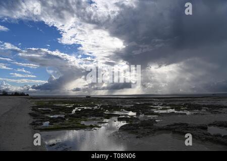 Storm weather at Matemo Island, Quirimbas Archipelago, Mozambique, East Africa Stock Photo