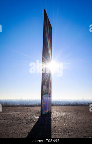 20.01.2019, Essen, North Rhine-Westphalia, Germany - Halde Schurenbach with the sculpture Bramme for the Ruhr area by Richard Serra. 00X190120D009CARO Stock Photo