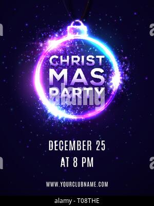 Christmas party background poster template. Stock Vector
