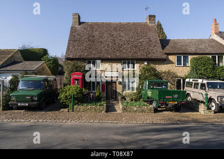 The Old Post Office, now a private residence, in the pretty village of Weston Underwood, Buckinghamshire, UK Stock Photo