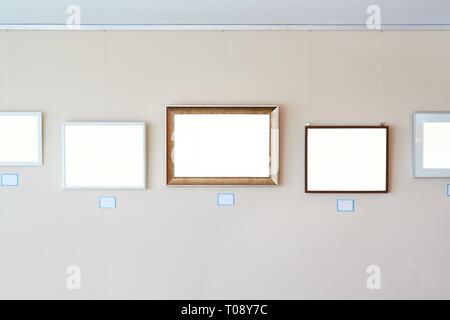 Blank picture frames exhibition template Stock Photo - Alamy