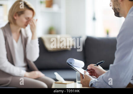 Making notes in document Stock Photo