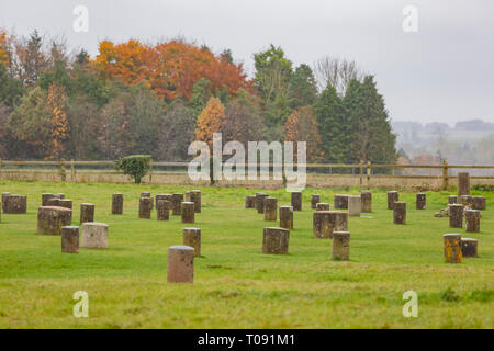 Exterior view of the famous Woodhenge at United Kingdom Stock Photo