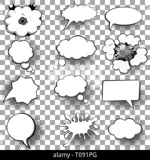 Blank empty speech bubbles Stock Vector