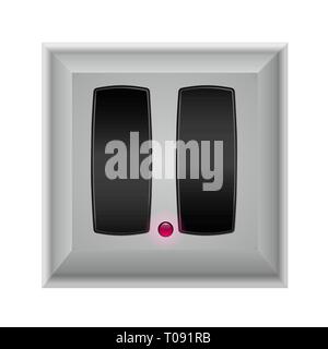 switches in on and off Stock Vector