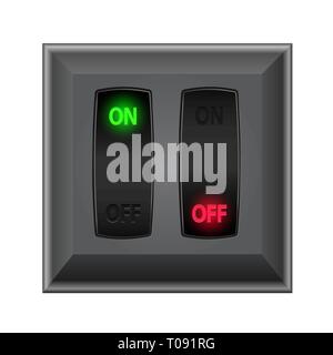 switches in on and off Stock Vector