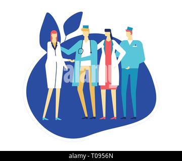 Medical staff - colorful flat design style illustration Stock Vector