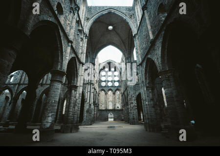 Beautiful view of famous Abbaye de Villers, a Cistercian monastery founded in 1146, Walloon Brabant region, Belgium Stock Photo