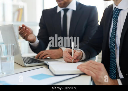 Making notes during presentation Stock Photo