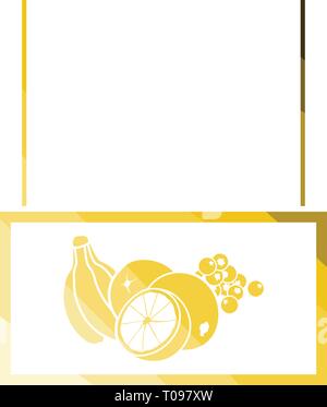 Fruits market department icon. Flat color design. Vector illustration. Stock Vector