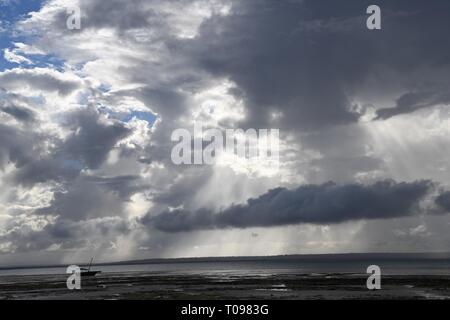 Storm weather at Matemo Island, Quirimbas Archipelago, Mozambique, East Africa Stock Photo