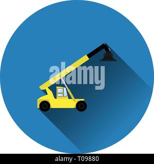 Port loader icon. Flat color with shadow design. Vector illustration. Stock Vector