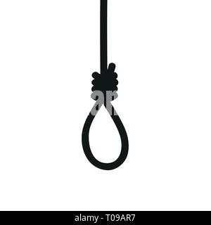 gallows with rope noose on white background vector illustration EPS10 Stock Vector