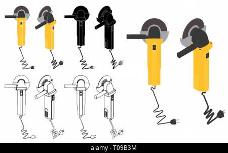 Welding tool - Grinders Stock Vector