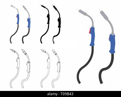 Welding tool - Soudure Mig Stock Vector