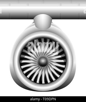 Jet Engine Turbine Front View Stock Vector Image & Art - Alamy