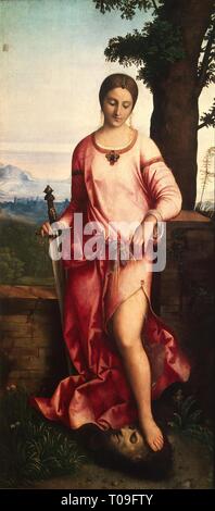 'Judith'. Italy, 1504. Dimensions: 144x68 cm. Museum: State Hermitage, St. Petersburg. Author: Giorgione (Giorgio Barbarelli da Castelfranco). GIORGIONE. Stock Photo