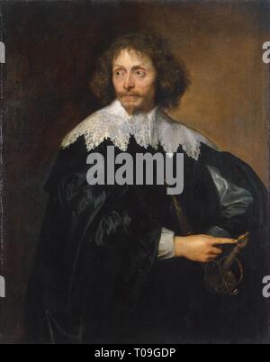 'Portrait of Sir Thomas Chaloner'. Flanders, Late 1630s. Dimensions: 104x81,5 cm. Museum: State Hermitage, St. Petersburg. Author: Anthony van Dyck. Stock Photo