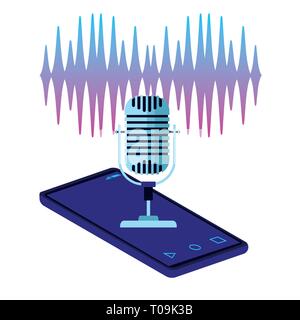 using voice recognition Stock Vector