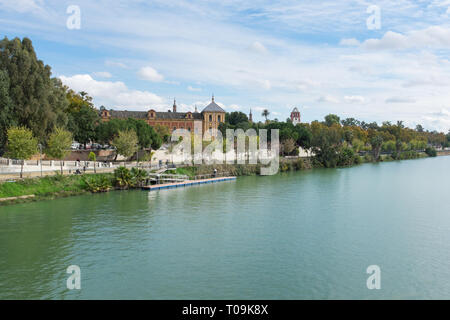 View of the River Guadalquivir in seville, Spain Stock Photo