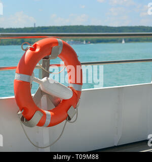 lifebuoy on a ship Stock Photo