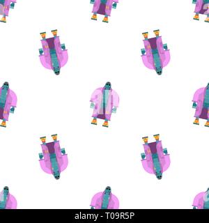 Robot in Coat pattern seamless. Cyborg topcoat background. Fashion robot Vector illustration Stock Vector