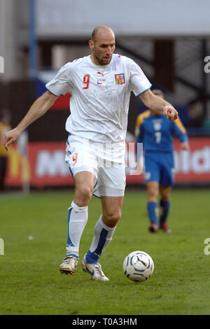 Liberec, Czech republic. 28th Mar, 2007. Euro 2008 group D qualifying match between Czech Republic and Cyprus, 1:0, stadium U Nisy in Liberec (some 120km (about 80 miles) north of Prague), 28 March 2007, CZE. Jan Koller, forward of Czech republic.Photo Slavek Ruta Credit: Slavek Ruta/ZUMA Wire/Alamy Live News Stock Photo