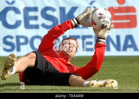 May 29, 2007 - Jablonec Nad Nisou, Czech republic - Czech national soccer team's , goalkeeper Petr Cech  on the practice session in Jablonec nad Nisou, Czech Republic on Tuesday May 29, 2007. Czech soccer team will face Wales in the Euro 2008 qualification match on Juni 2th. Other teams in group G: Germany, Cyprus, San Marino, Slovakia.  Photo Slavek Ruta (Credit Image: © Slavek Ruta/ZUMA Wire) Stock Photo