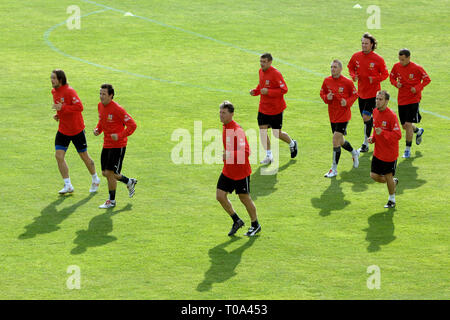 May 29, 2007 - Jablonec Nad Nisou, Czech republic - Czech national soccer team's on the practice session in Jablonec nad Nisou, Czech Republic on Tuesday May 29, 2007. Czech soccer team will face Wales in the Euro 2008 qualification match on Juni 2th. Other teams in group G: Germany, Cyprus, San Marino, Slovakia.  Photo Slavek Ruta (Credit Image: © Slavek Ruta/ZUMA Wire) Stock Photo