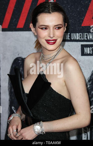Hollywood, United States. 18th Mar, 2019. HOLLYWOOD, LOS ANGELES, CA, USA - MARCH 18: Actress Bella Thorne arrives at the Los Angeles Premiere Of Netflix's 'The Dirt' held at ArcLight Cinemas Hollywood on March 18, 2019 in Hollywood, Los Angeles, California, United States. (Photo by Xavier Collin/Image Press Agency) Credit: Image Press Agency/Alamy Live News Stock Photo