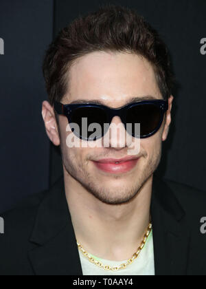 Hollywood, United States. 18th Mar, 2019. HOLLYWOOD, LOS ANGELES, CA, USA - MARCH 18: Comedian Pete Davidson arrives at the Los Angeles Premiere Of Netflix's 'The Dirt' held at ArcLight Cinemas Hollywood on March 18, 2019 in Hollywood, Los Angeles, California, United States. (Photo by Xavier Collin/Image Press Agency) Credit: Image Press Agency/Alamy Live News Stock Photo