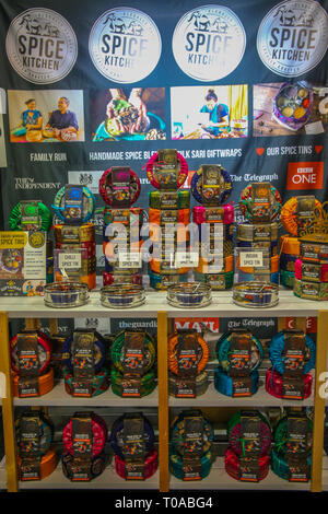 London, UK. 19th Mar, 2019. The International Food and Drink Event is the celebration of more than 1350 innovative, global and cutting edge food and drink manufacturers, all under one roof to take you through a journey of the senses, as it allows you to see, taste, smell, touch and hearing yourself to go wow, as the quality of the products reach your tongue Credit: Paul Quezada-Neiman/Ģ����ý Live News Stock Photo