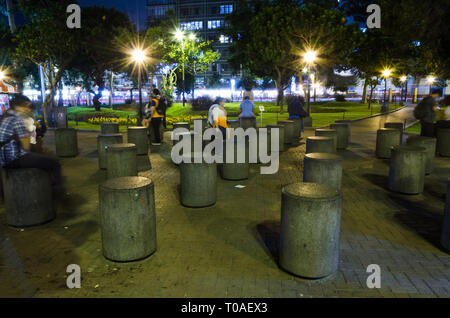 The Kennedy Park is one of the best-known and most visited parks in Lima because of its central location in the district of Miraflores, the most touristic district of Lima. Stock Photo