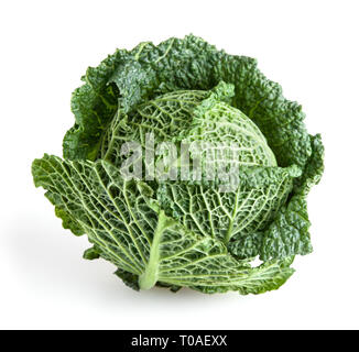 Savoy cabbage isolated on white background Stock Photo