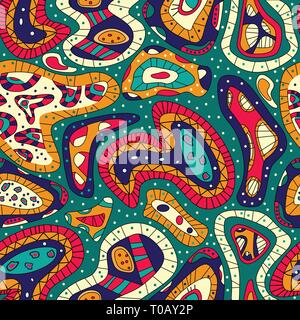 ethnic seamless pattern with african print. Vector illustration Bright color Stock Vector