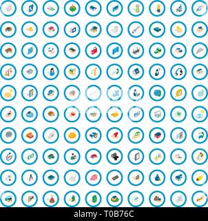 100 home repair icons set, isometric 3d style Stock Vector