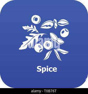 Spice icon blue vector Stock Vector