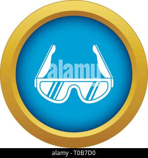 Hiking glasses icon blue vector isolated Stock Vector