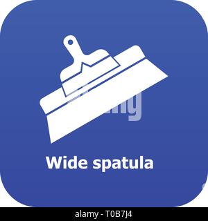 Wide spatula icon blue vector Stock Vector