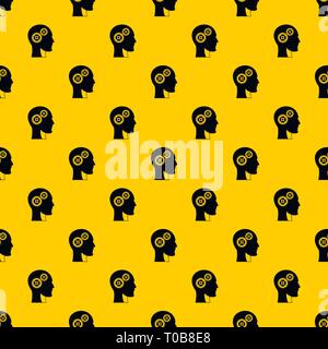 Gears in human head pattern vector Stock Vector