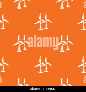 Wind station pattern vector orange Stock Vector