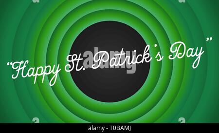 Happy St. Patrick's Day retro cartoon movie style background vector illustration. Stock Vector