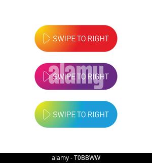 Swipe to right web button Stock Vector