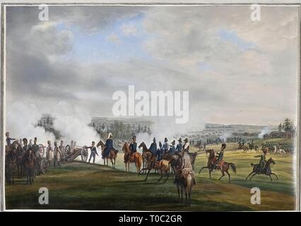 'Borodino Field before the Battle of Moscow September 5, 1812'. Russia, 1815-1825. Dimensions: 21x30 cm. Museum: State Hermitage, St. Petersburg. Author: ALBRECHT ADAM. Stock Photo