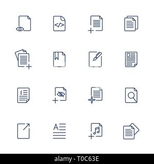 Paper icon, Document icon, Vector EPS10 Stock Vector