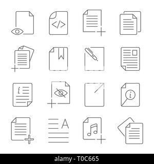 Simple Set of Document Flow Management Vector Line Icons. Contai Stock Vector