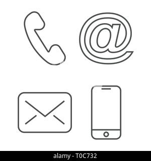 Contact icon. Editable Stroke Stock Vector