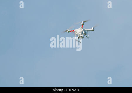 A personal drone with camera hovering Stock Photo